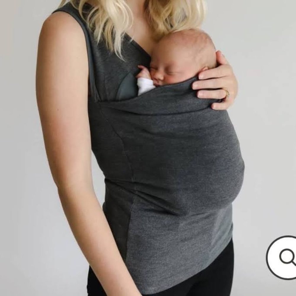 Lalabu Soothe Shirt Baby Wearing Nursing Pouch Size Small Color Gray or black